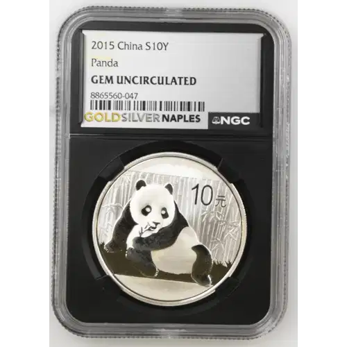 2015 - 1oz Panda Silver Coin - China 10Yn - NGC GEM UNC. (S14-B13)